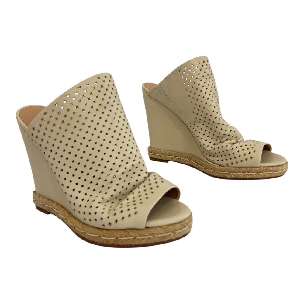 Joes Jeans Shoes Womens 8.5 Sandal Wedge Slip On Slouchy Karlton Leather